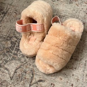UGG fuzzy pink slippers